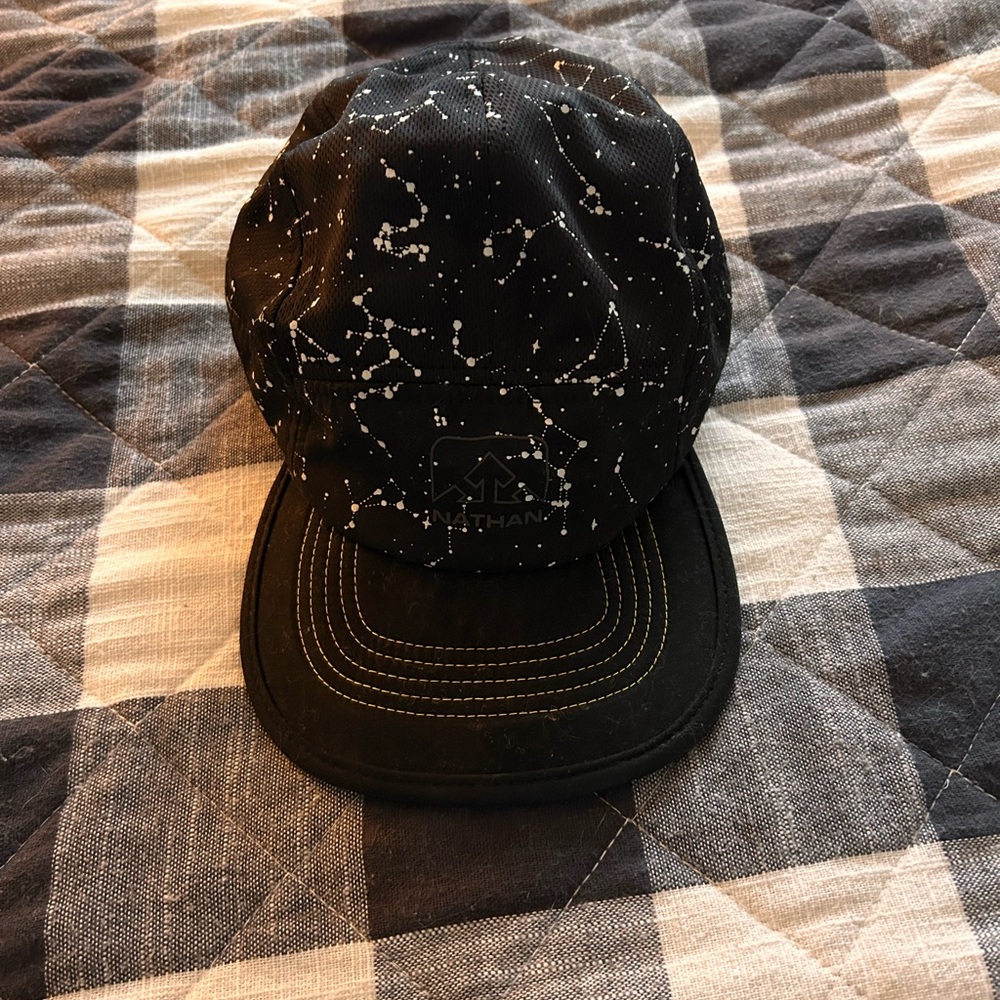 Nathan HyperNight five panel reflective celestial star runners hat